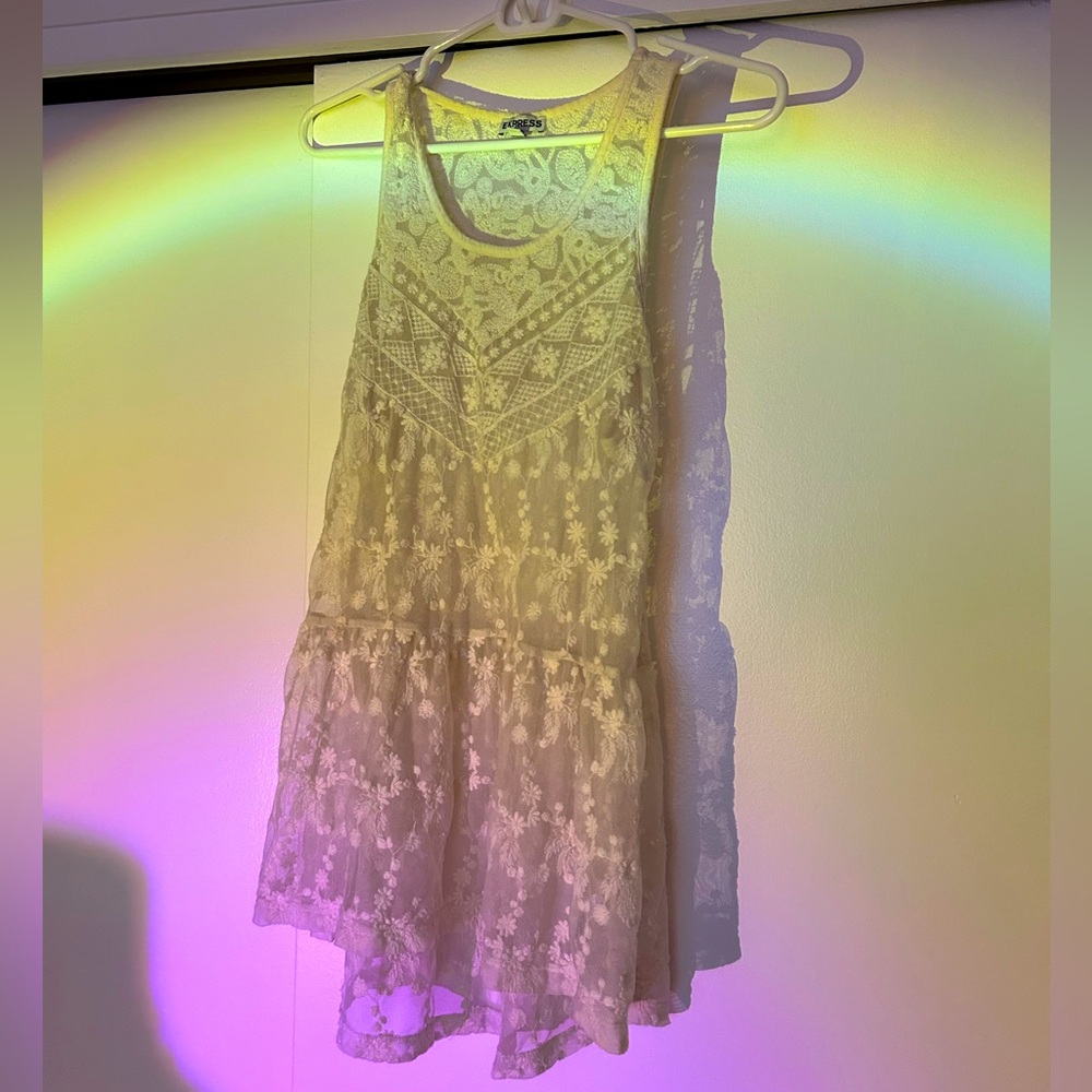 Bohemian lace tank top